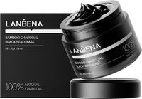 Lanbena Bamboe Houtskool Mee-eter Verwijderaar Neusmasker Peel Off Gezichtsverzorging - 60 Stuks Papier
