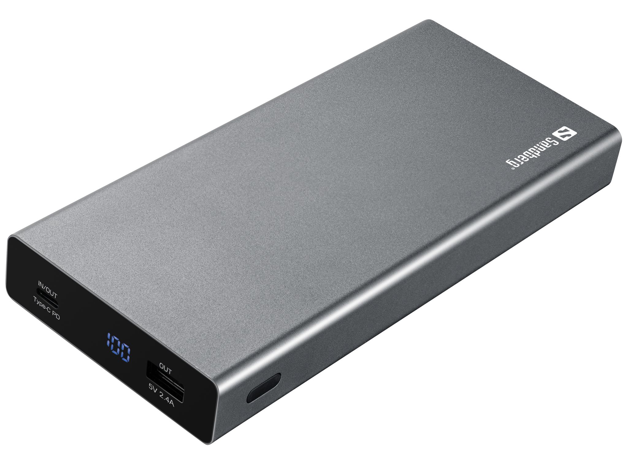 Sandberg Powerbank USB-C PD 100W 20000 mAh - Grey