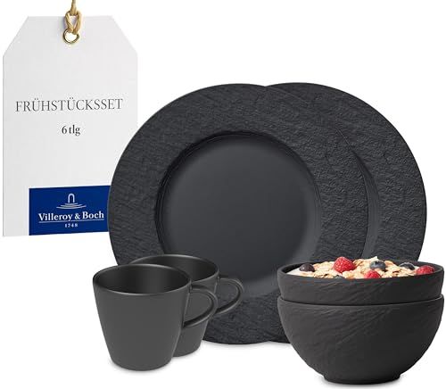 Villeroy & Boch Manufacture Rock Breakfast set 6pcs EC