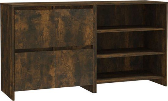 vidaXL Dressoirs 2 stuks Bewerkt Hout Gerookt Eikenkleurig