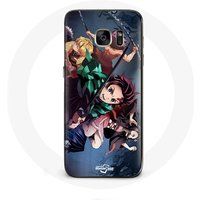 Maniacase Hoesje voor Samsung Galaxy S7 Tanjiro Nezuko en Inosuke Slayer Kimetsu no Yaiba Manga