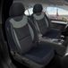 BREMER SITZBEZÜGE Autostoelhoezen, compatibel met VW Golf 8, bestuurders- en passagiersset vanaf 2019, set autostoelhoezen, set van 2, in zwart/grijs