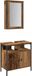 Maison Exclusive - Armoire de salle de bain avec étagères, 2 pièces, marron, bois composite