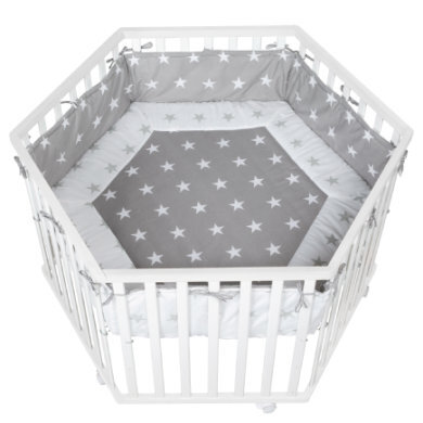 Roba Playpen Cosiplay 6-zijdig wit Little - Stars - Wit