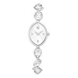 Swarovski Gema horloge, Kristallen armband, Zilverkleurig, Roestvrij staal