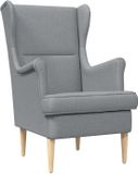 vidaXL Fauteuil Lichtgrijs Stof