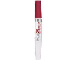 Maybelline SuperStay 24H Lipstick Smile Brighters - 870 Optic Ruby - Rode Langhoudende Lippenstift voor een Heldere Lach - 9 ml
