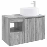 vidaXL Badkamermeubel Set 2 st Grijs Sonoma Bewerkt hout