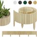 be4nature Rollborder 200 x 40 cm Beige Clôture de jardin en bois de pin non imprégné Clôture de parterre enroulée Clôture de parterre décorative en bois