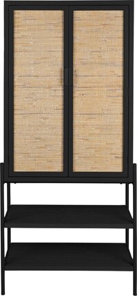 Dutchbone Yasu Opbergkast - Zwart - 160 cm