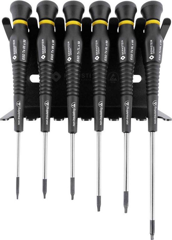 BERNSTEIN Tools for Electronics Schroevendraaierset ESD 6-delig Binnen-Torx