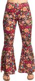 Boland Flarebroek Flower power (L/XL) - Volwassenen - Hippie - Flower Power - 70s
