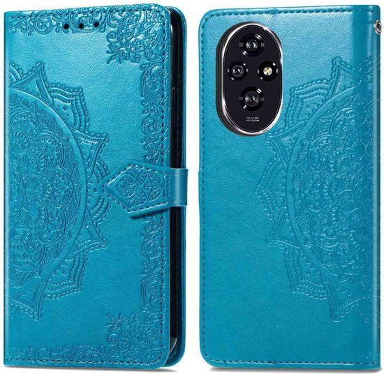 iMoshion Hoesje Honor 200 - Book Case - Kunstleer - Turquoise - Met Pasjeshouder