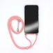 Transparante Samsung Transparante beschermhoes voor Samsung Galaxy S21FE / S21 FE met omhangband/schouderriem, telefoonband, roze