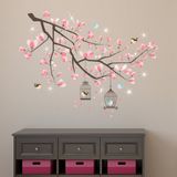 Walplus - Muursticker - Kersen Bloesem Boom met Swarovski Kristallen