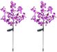 Maximex - Lampes solaires de jardin orchidées LED, set de 2, 75 cm