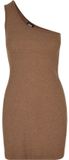 Urban Classics Rib One Shoulder Korte jurk 4XL Bruin
