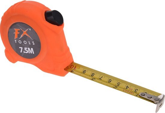 FX Tools Rolmaat - 7,5 meter - 27,5 mm - oranje - meetlint