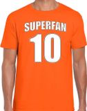 Bellatio Decorations Shoppartners Bv Oranje t-shirt voor heren - Superfan nummer 10 - Nederland supporter - EK/ WK shirt / outfit XL