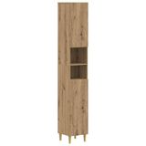 vidaXL Badkamerkast - met - Open - Plank - DELFT - Artisanaal - eiken