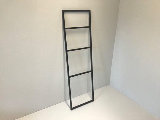 Douchebakkenopmaat.nl Staand handdoekrek Eternal - mat zwart - 45x150cm