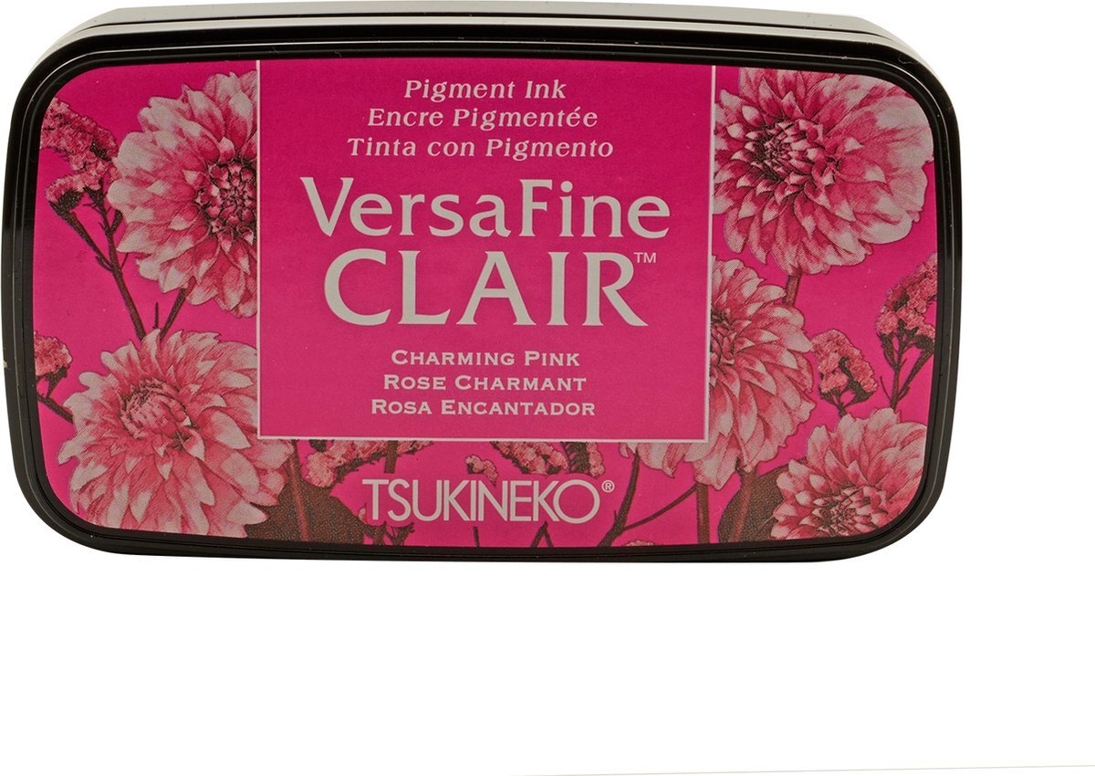 Tsukineko VF-CLA-801 Versafine Clair Stempelkussen Charming Pink - pigment inkt fel roze