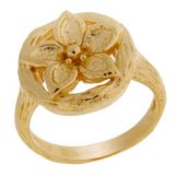 Orphelia Dames Ring 925 Zilver Maat 54 Goudkleurig Bloem