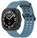 Wigento Samsung Galaxy Watch Ultra 47mm Blauwe Siliconen Horlogeband met Dubbele Sluiting