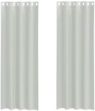 vidaXL Gordijnen voile met doorvoertules 2 st 140x260 cm lichtgrijs
