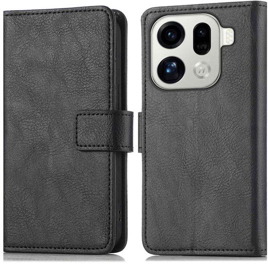 imoshion Hoesje - Geschikt voor Oppo Find X9 Pro - Luxe Bookcase - Zwart