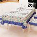 PETTI Artigiani Italiani - Tafelkleed, tafelkleed, tafelkleed met kunststof coating van katoen, design cirkel blauw X6 plekjes (140 x 180 cm) 100% Made in Italy