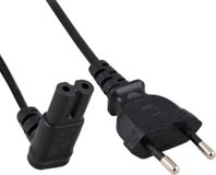 Allteq C7 apparaatsnoer - Haaks - Zwart - 2 meter