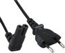 Allteq C7 apparaatsnoer - Haaks - Zwart - 2 meter