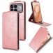 Xiaomi Étui à rabat vertical Redmi K90 Pro Max/Poco F8 Ultra avec support - Rose Doré