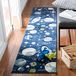 Safavieh Hedendaags Vloerkleed Marineblauw en Grijs 62 x 240 cm