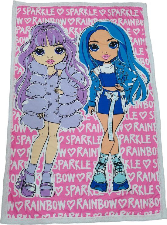 4KidsOnly Rainbow High Fleecedeken Sherpa - Roze Deken voor Kinderen