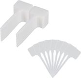 Relaxdays plantenlabel - set van 100 - kunststof - 14,5 x 5,5 cm - plantenstekers - wit