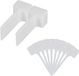 Relaxdays plantenlabel - set van 100 - kunststof - 14,5 x 5,5 cm - plantenstekers - wit