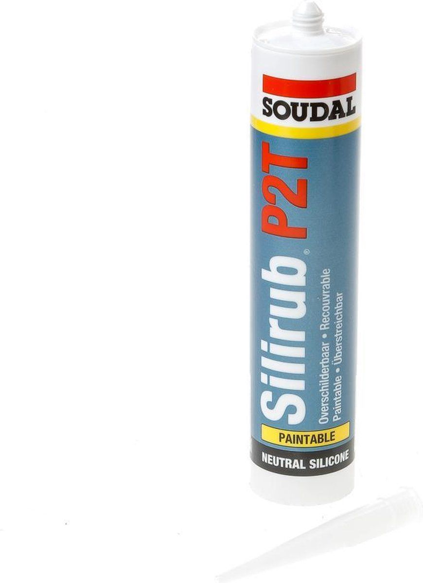 Soudal Silirub P2 beglazingskit transparant 310ml