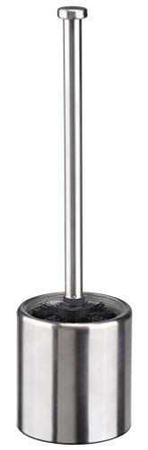 Bambelaa! Toiletborstel wc-garnituur wc-borstelhouder roestvrij staal glas zilver zwart toiletborstel voor badkamer
