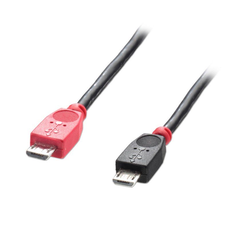 LINDY 31758 USB-kabel - 0,5 m - Zwart