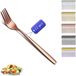 Unyqoos® Set van 12 tafelvorken, roodgoud, RVS