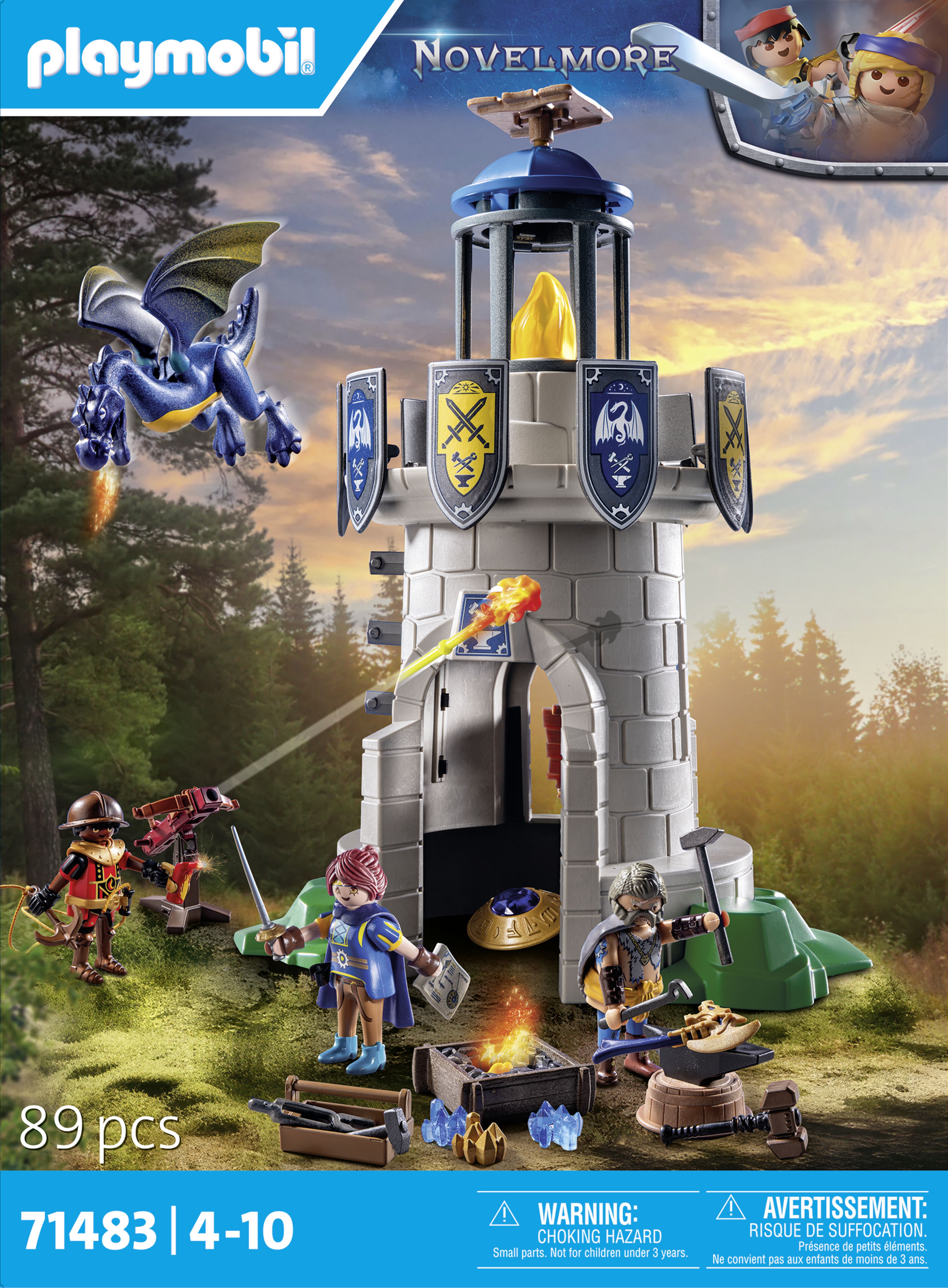 PLAYMOBIL Novelmore 71483 Riddertoren met smid en draak - Actie/Avontuur Speelgoedset - 4+ jaar