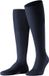FALKE Bristol Pure effen geribd wol kniekousen heren blauw - maat 39-40
