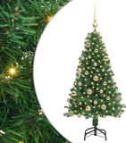 vidaXL Kunstkerstboom Groen 120 cm PVC en Staal en Kunststof