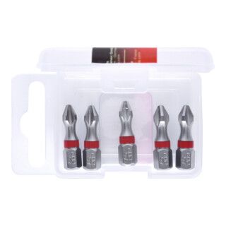 KS Tools 1/4" TORSION Power Bit, 25mm, PH2, Set of 5