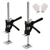 2 stuks arbeidsbesparende armkrik, 15 inch hefboom arm lifter handgereedschap krikken, inspanning lift voor het installeren van deuren ramen kast, meubels gipsplaten lifter Jack, verhoogd met 5-250 mm