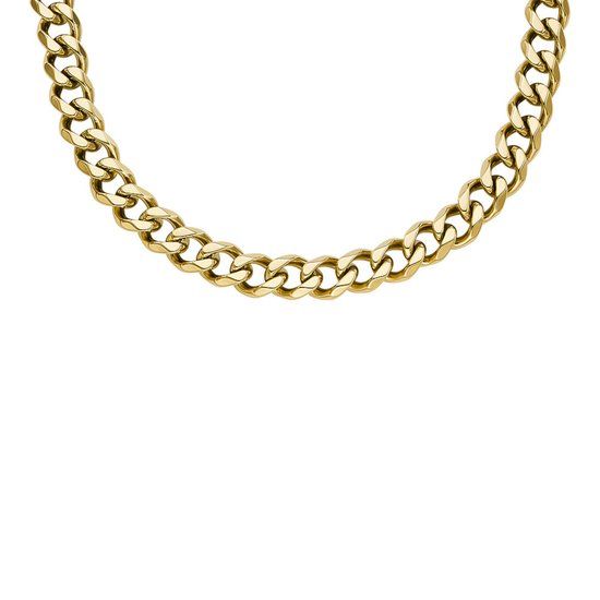 Fossil JF04612710 Heren Ketting - Goudkleurig - Stalen Schakelketting - 48 cm