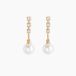 Louise-marie Boucles d'oreilles pendantes or jaune perle de culture
