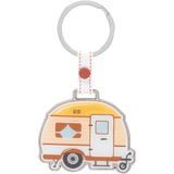 GRUSS & CO Sleutelhanger met motief en spreuk "Meer", hanger in trailervorm, lengte 8,7 cm, met sleutelring, cadeau, verjaardag, reizen, reislust | 48425